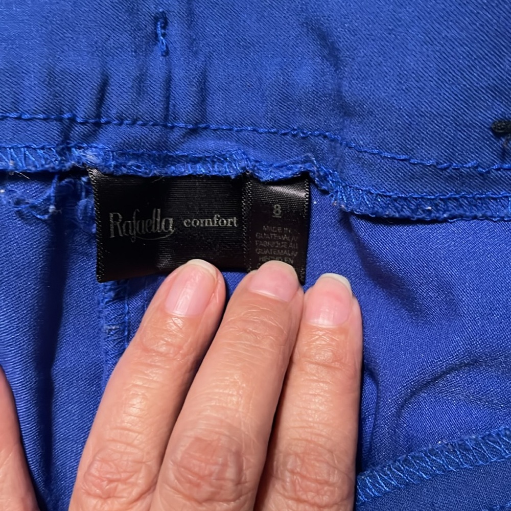 Rafaella Comfort stretch leggings with seam size 8 juniors  Royal Blue - Picture 3 of 5